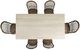 Jofran Inc. Sierrafina Beige 87" Trestle Dining Table with Cortado Base-2