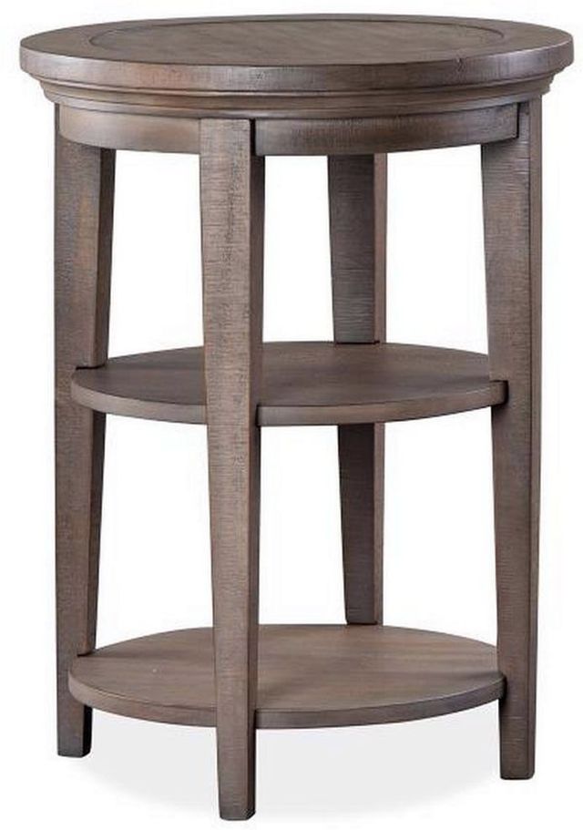 Magnussen Home® Paxton Place Dovetail Grey Round End Table-0