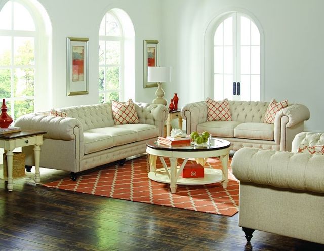 England Furniture Customizable Rondell Loveseat with Nailhead Trim-1