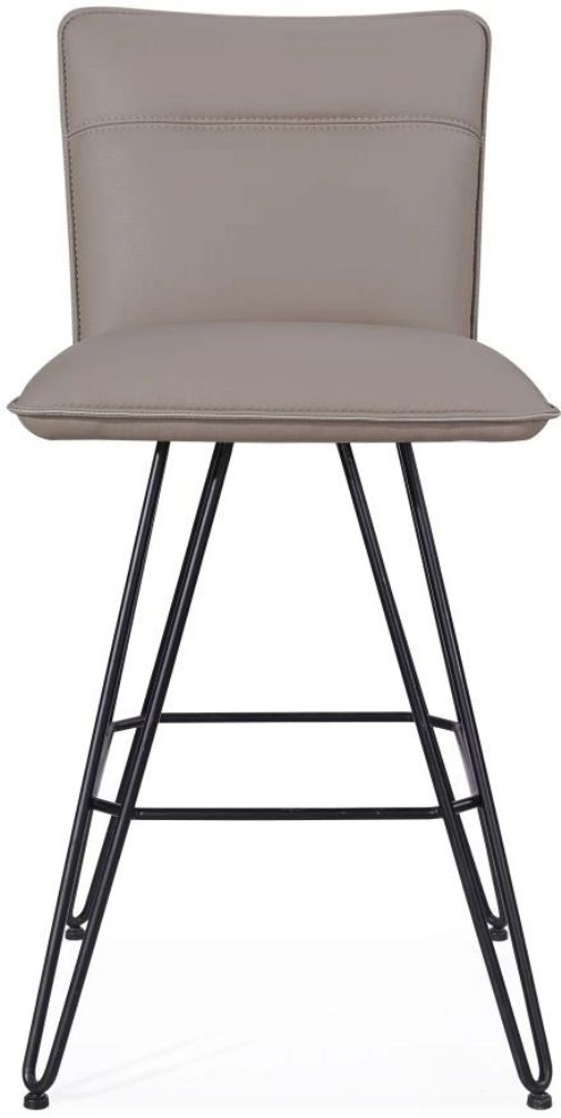 Modus Furniture Crossroads Demi Matte Black/Taupe Swivel Counter Stool-2