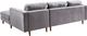TOV Furniture Como Grey Velvet 2-Piece Right-Arm Facing Sofa Sectional and Chaise-2