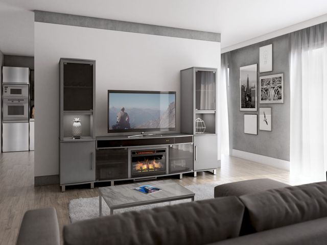 ClassicFlame® Enterprise Imperial Gray 72" TV Stand-1