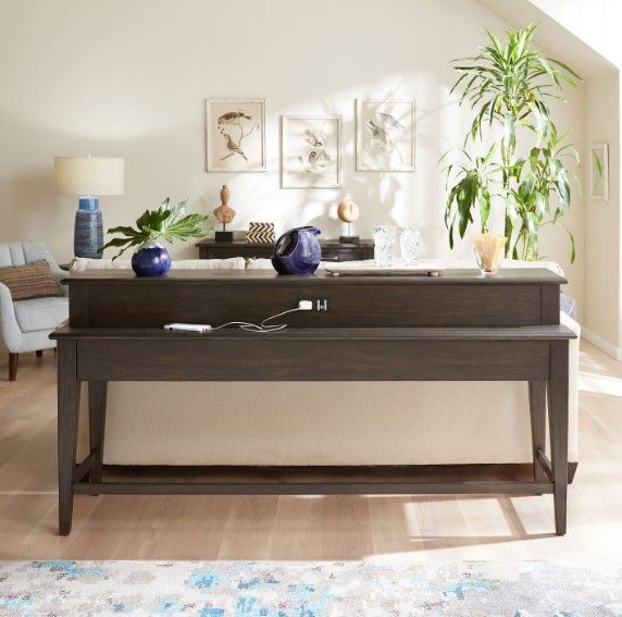 Liberty Furniture Mill Creek Peppercorn Console Bar Table-1