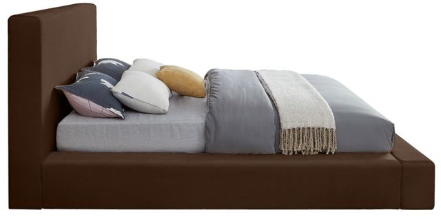 Meridian Furniture Dorian Brown Queen Upholstered Panel Bed-2
