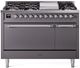 Ilve® Nostalgie II Series 48" Graphite Matte Pro Style Dual Fuel Range-0