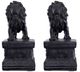 A & B Home Black Attenta Lion Bookends-1