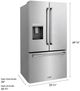 ZLINE 36" 28.9 Cu. Ft. Stainless Steel Freestanding French Door Refrigerator-2