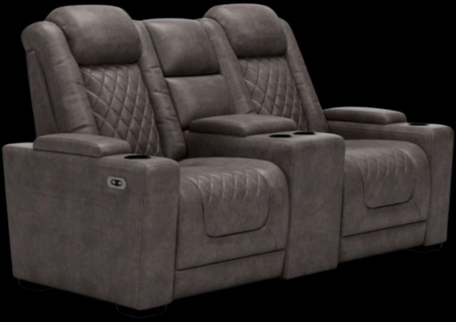Signature Design by Ashley® HyllMont Gray Power Reclining Loveseat-0
