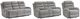 Elements International Avanti 3-Piece Whiskers Nature Grey Living Room Reclining Seating Set-0