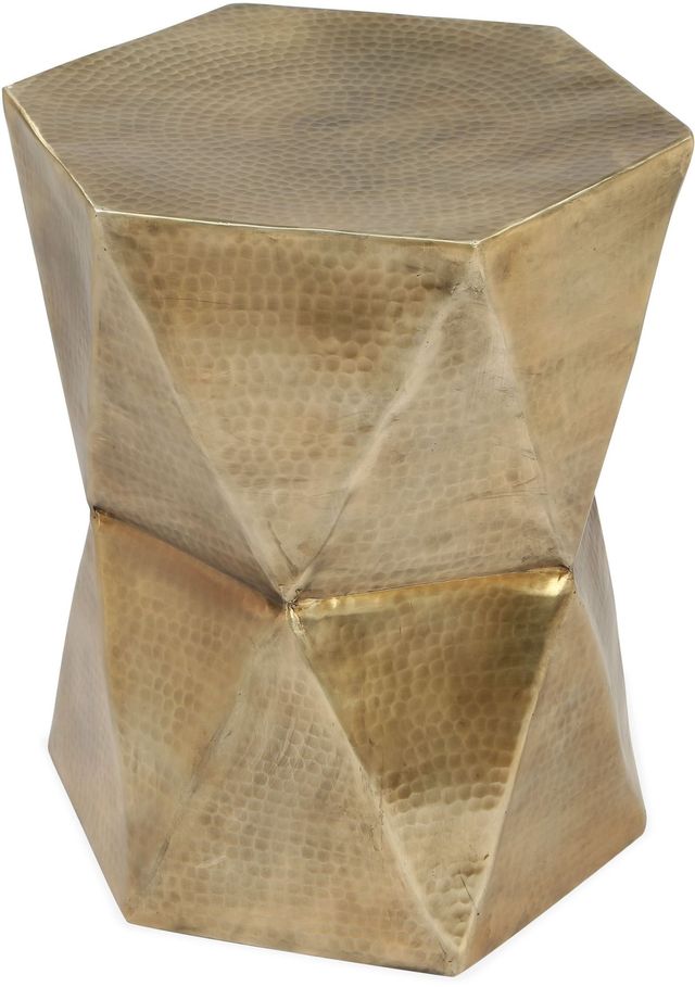 Riverside Furniture Olivia Hammered Gold Side Table-1