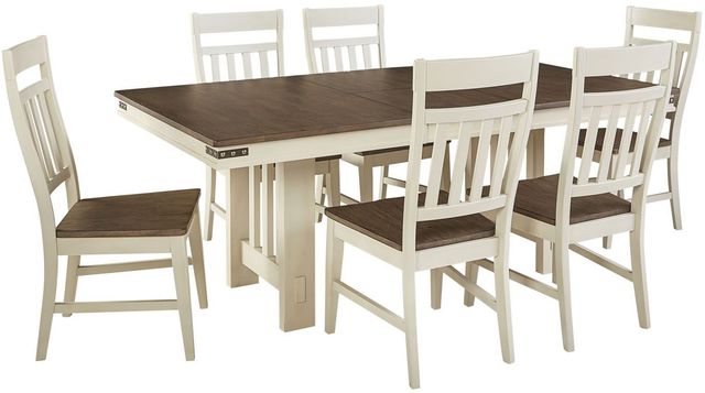 A-America® Bremerton Oyster/Saddle Dust Splat Back Dining Side Chair-3
