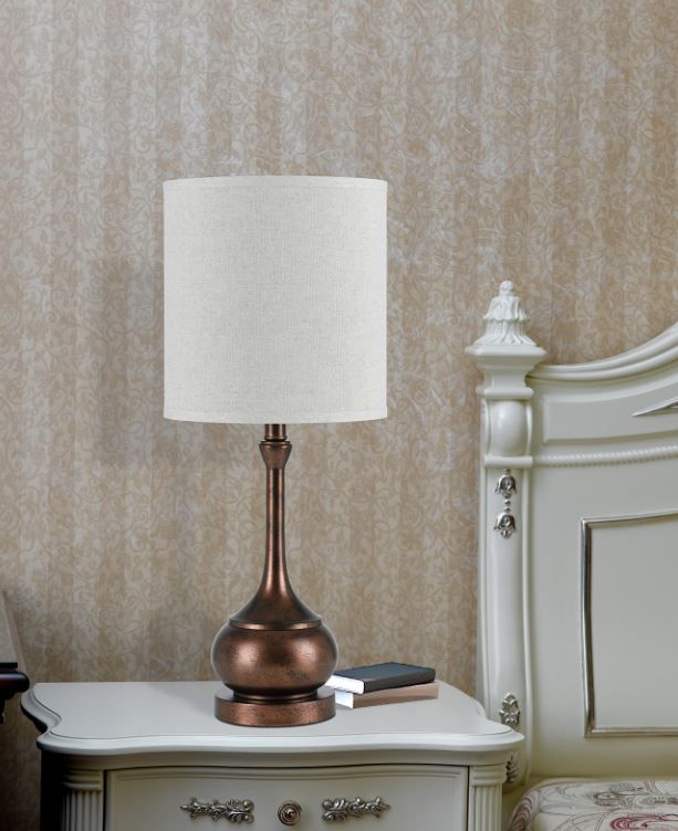 Cal® Lighting & Accessories Tapron Rust/White Accent Lamp-1