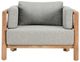 Classic Home Aston Gray/Natural Teak Wood Outdoor Accent Chair-2