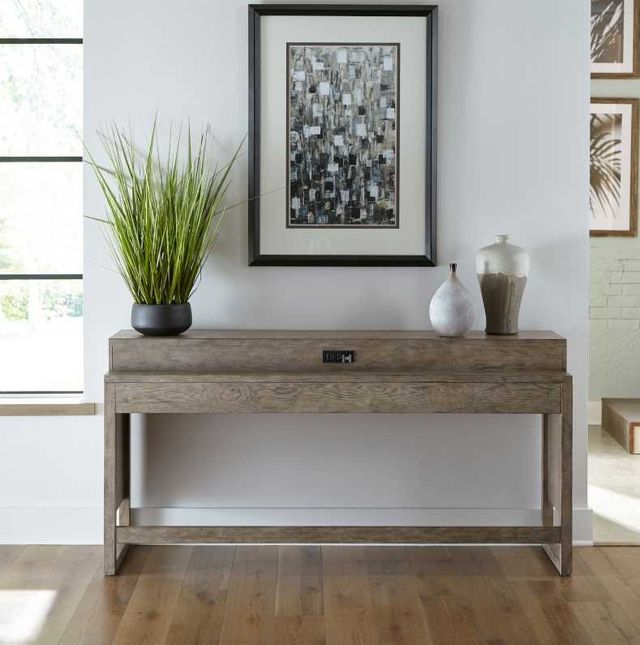 Liberty Furniture Bartlett Field Dusty Taupe Console Bar Table -1