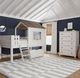 Westwood Design Lodge Cookies/Cream Youth Twin Loft Bed with Ladder and Fencing-1