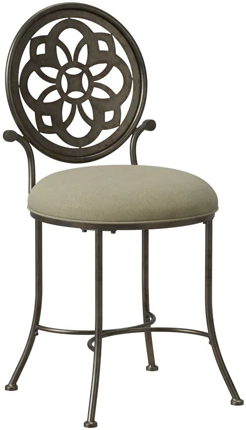 HH2 Home Marsala Antique Gray/Cream Vanity Stool-0