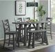 Elements International Renegade 6-Piece Grey Counter Height Dining Set-0