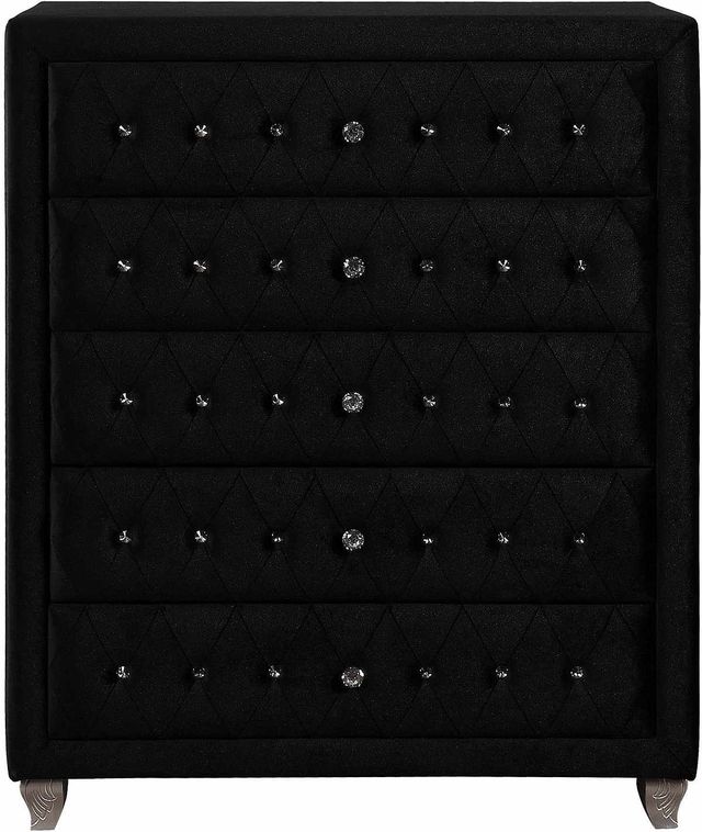 Coaster® Deanna Black Upholstered Chest-1