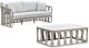 Intercon Alexa 2-Piece White Aluminum Outdoor Seating Set-0