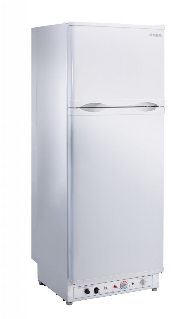 Unique® Appliances 9.7 Cu. Ft. White Standard Depth Freestanding Liquid Propane Top Freezer Refrigerator-0