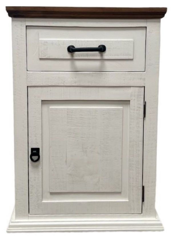 Million Dollar Rustic Econo White Nightstand-0
