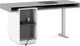BDI Duo™ 6241 Pedestal Desk-Platinum/Satin Grey Glass-3