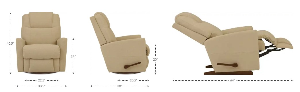 La-Z-Boy Sparrow Ash Manual Swivel Gliding Recliner - Thumbnail 2