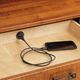 Country Classic Collection Customizable Mission Library Desk with Keyboard Drawer-2