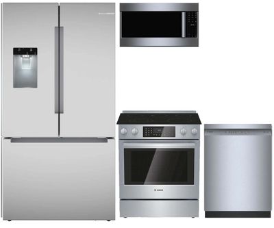 Bosch Kitchen Package 1164 Bosch 4 Piece Stainless Steel Kitchen Package