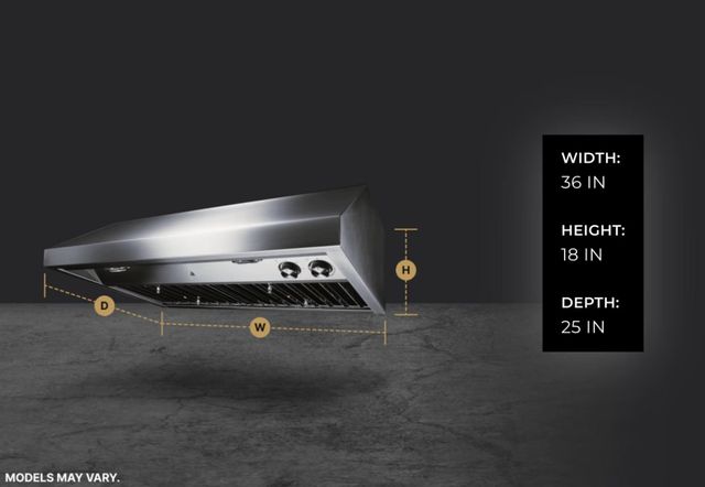 JennAir® 36" Stainless Steel Wall Mounted Range Hood-2