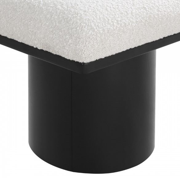 Meridian Furniture Pavilion 7-Piece Cream/Black 126" Modular Bench Set-3