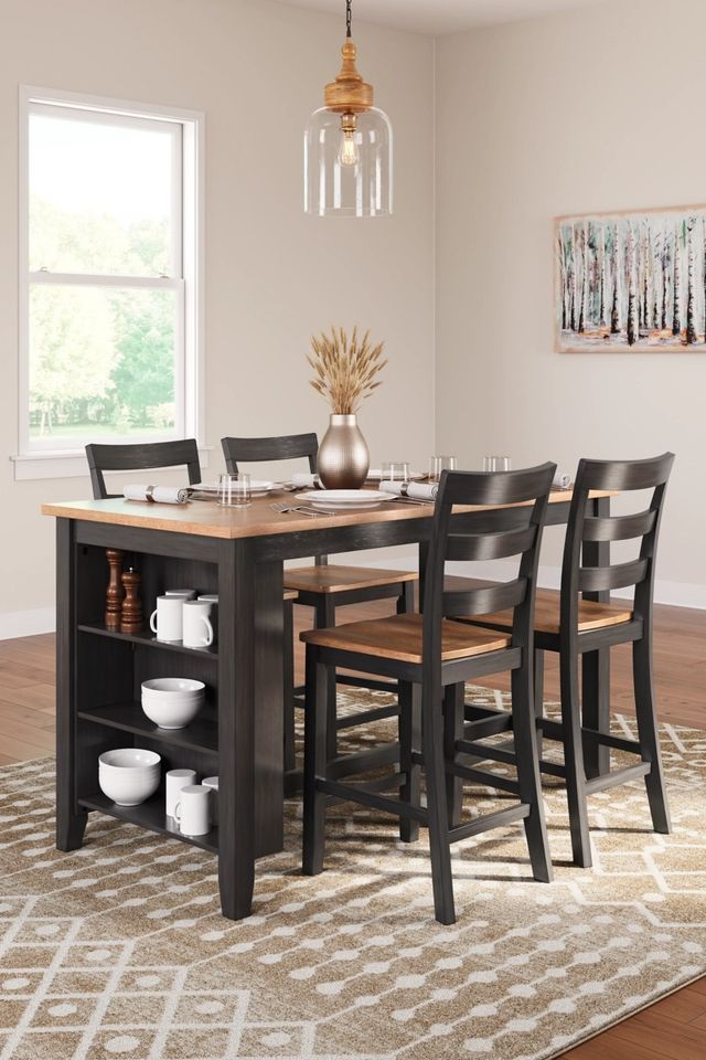 Signature Design by Ashley® Gesthaven 5-Piece Natural/Brown Counter Height Dining Table Set-3