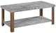 Mazin Furniture Oakbank Grey Stone Coffee Table with Rustic Oak Base-0