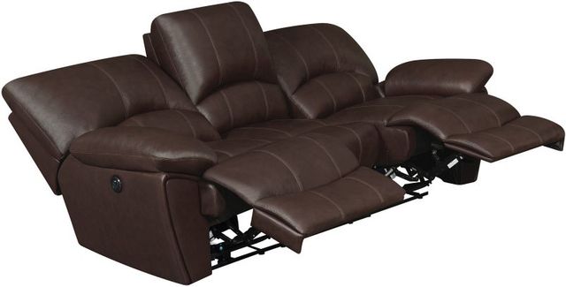 Coaster® Clifford Chocolate Double Reclining Sofa-2