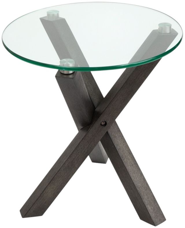 Magnussen Home® Jax Carbon Shadow Round End Table-3
