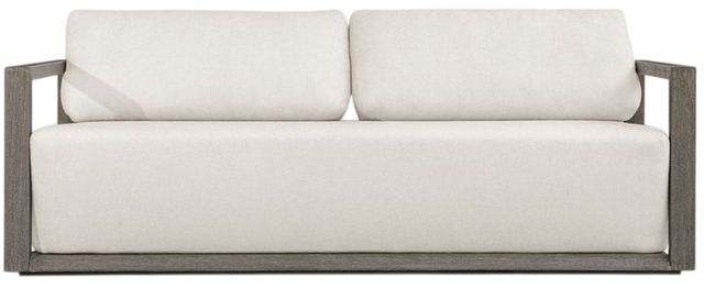 Uttermost® Remsen Oyster/Weathered Gray Fabric/Wooden Outdoor Sofa-3