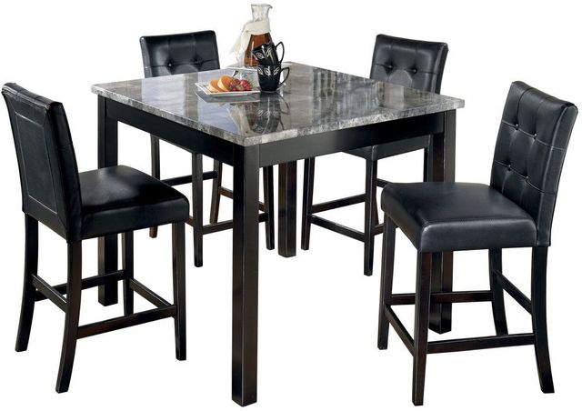 Signature Design by Ashley® Maysville 5-Piece Black Counter Table Set-0