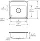 Elkay Lustertone® Classic Lustrous Satin 19" x 18" x 6-1/2" MR2-Hole Single Bowl Drop-In ADA Sink-2