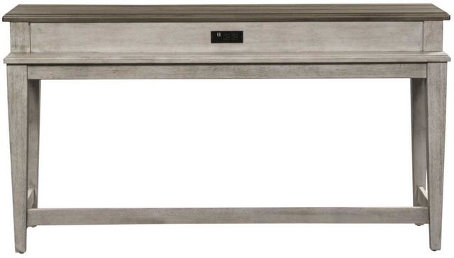 Liberty Furniture Heartland Tobacco Console Bar Table with Antique White Base-2