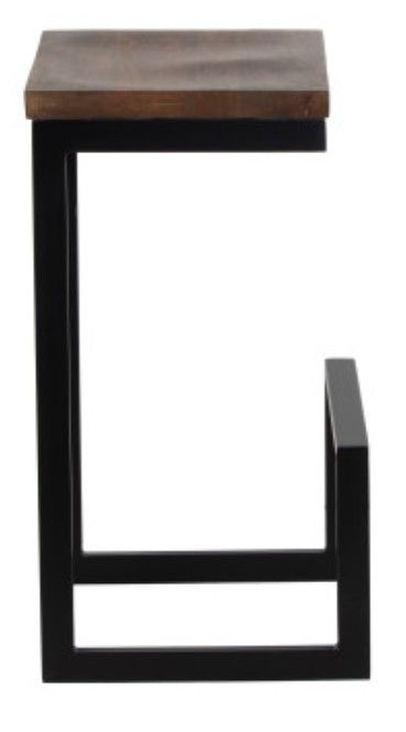 Porter International Designs Cube Black/Walnut Bar Stool-2