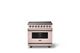Viking® 5 Series 36" Blush Pro Style Induction Range with Brushed Brass Trim-3
