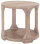 International Furniture Direct Balam Stained White Round End Table-0
