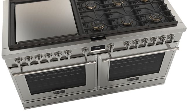 Fulgor Milano® Evoque 400 Series 60" Stainless Steel Pro Style Dual Fuel Hybrid Range with Stainless Steel Trim -3