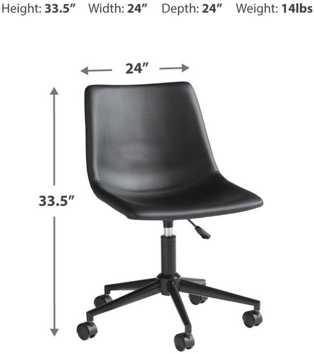 Signature Design by Ashley® Office Chair Program Black Swivel Desk Chair-4