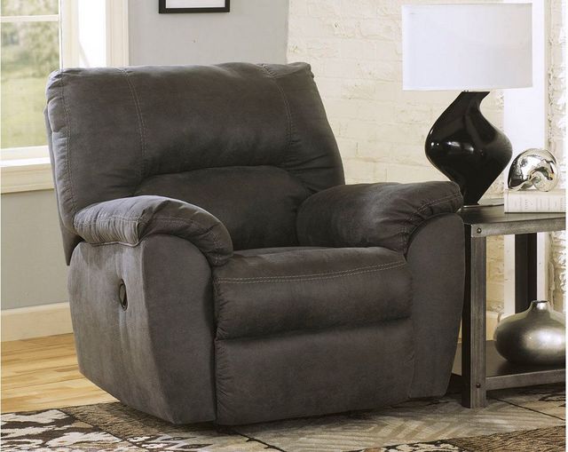 Signature Design by Ashley® Tambo Pewter Rocker Recliner-1