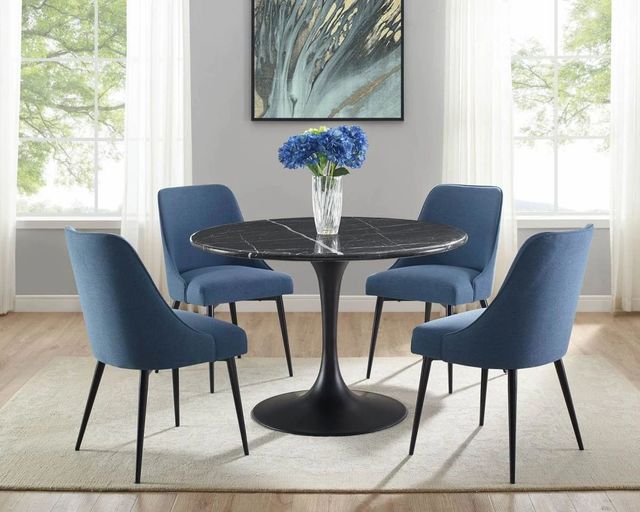 Steve Silver Co. Colfax Black/Navy Upholstered Dining Side Chair-2