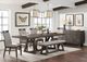 Intercon Hearst Beige/Reclaimed Chevron Upholstered Dining Bench-1