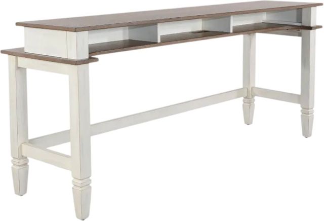 Sunny Designs™ Pasadena Buck Skin Console Table with Marble White Base -0