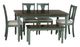 Powell® Willow 6-Piece Teal Dining Table Set-0