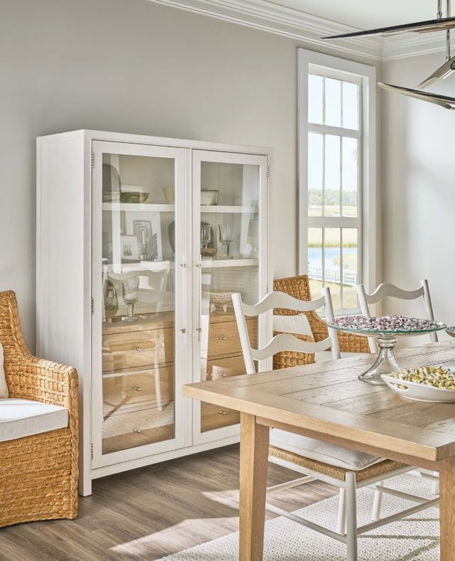 Universal Explore Home™ Weekender Coastal Living Home Seaside White Sand Display Cabinet-1